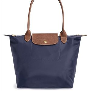 Navy Longchamp Small La Pliage Tote
